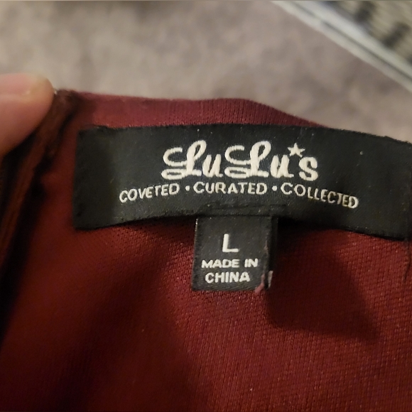 Lulu's, L, Burgundy - Picture 3 of 11